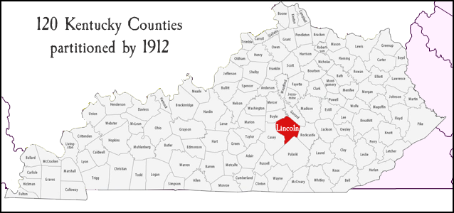 Kentucky Counties by 1912