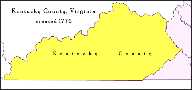 Kentucky County Virginia - 1776