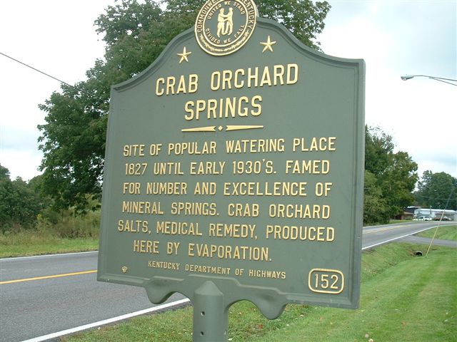 Kentucky Historical Marker – Crab Orchard Springs