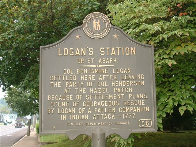 Kentucky Historical Marker – Logan's Station - St. Asaph
