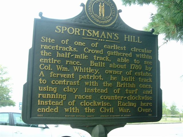 Kentucky Historical Marker – Sportsman's Hill
