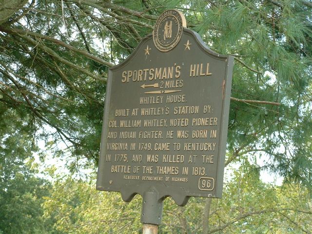 Kentucky Historical Marker – Sportsman's Hill